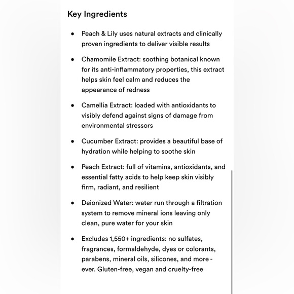 π Travel Size Peach & Lily Power Calm Hydrating Gel Cleanser 1.01 fl oz 30ml π - Picture 8 of 10